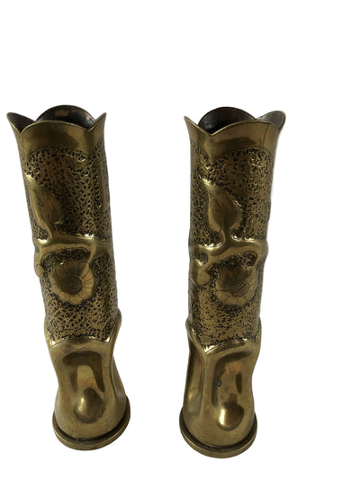 1 paar 40mm koperen bewerkte hulzen