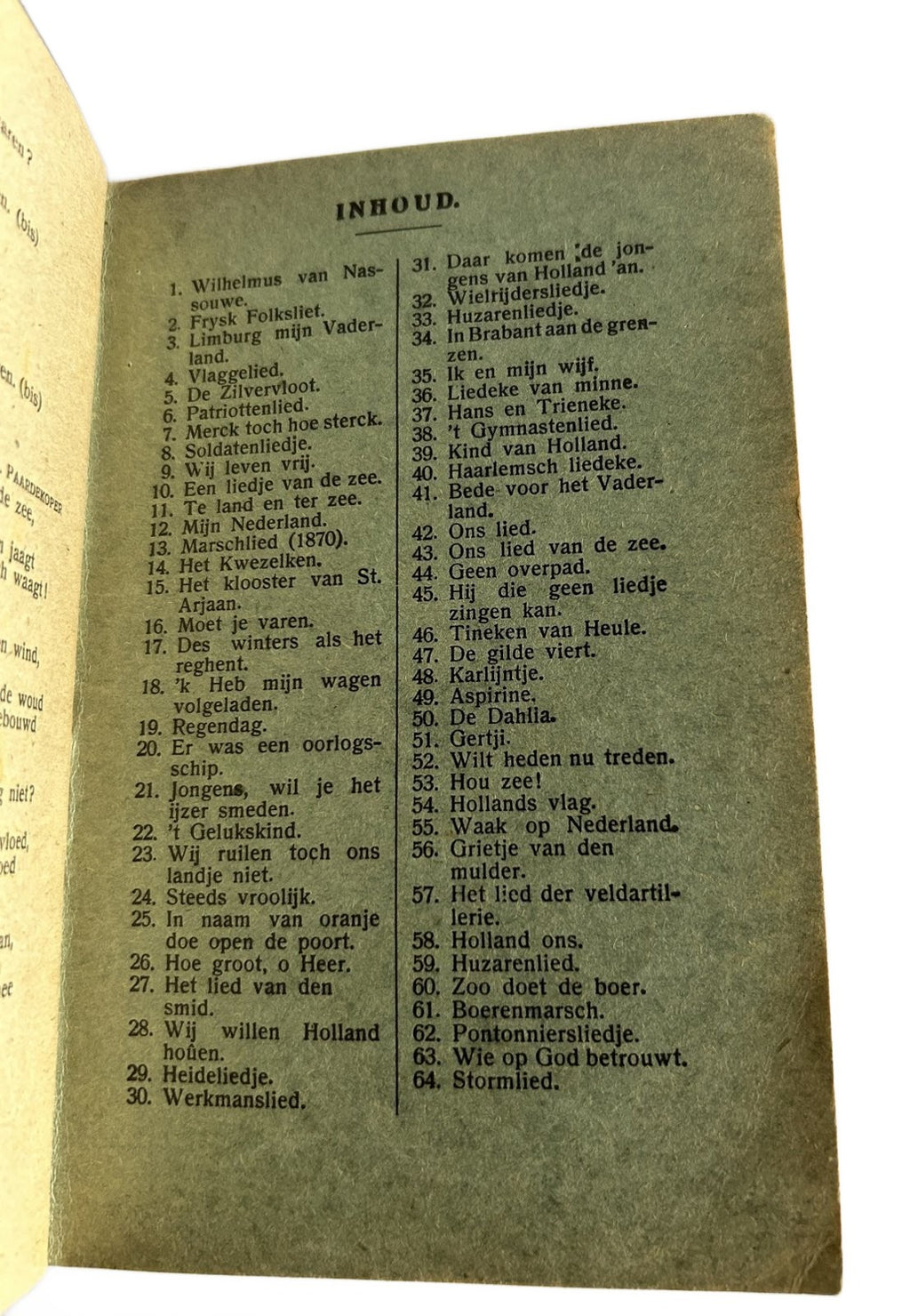 Zangbundel voor het Nederlandsche leger