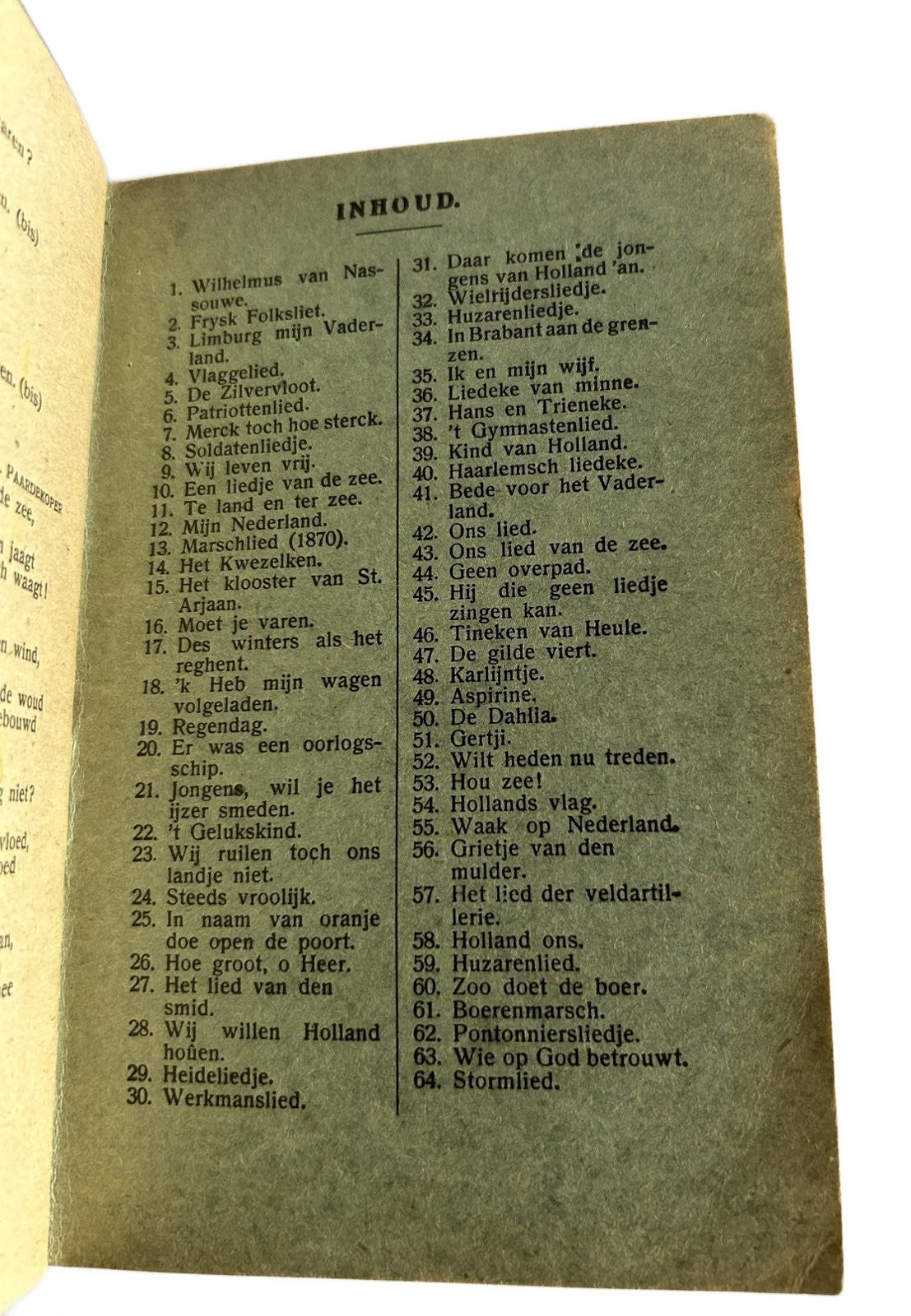 Zangbundel voor het Nederlandsche leger