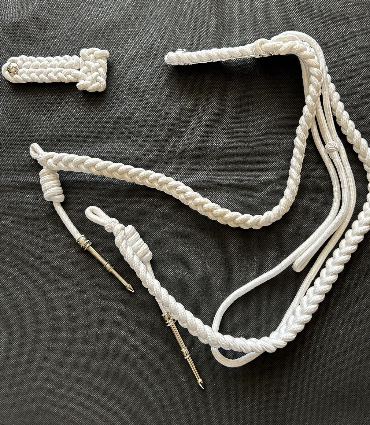 Witte epauletten +nestel