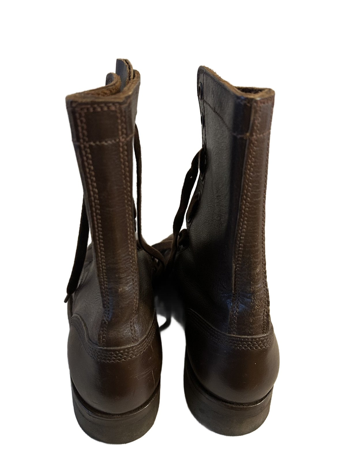 Bruin lederen gevechtslaarzen ,jaren 60