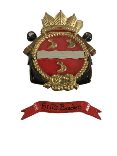 Houten wandschild Hr. MS. Banckert