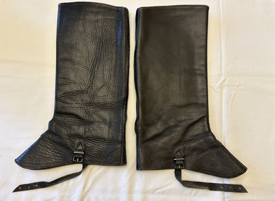 Jambières en cuir noir 1943