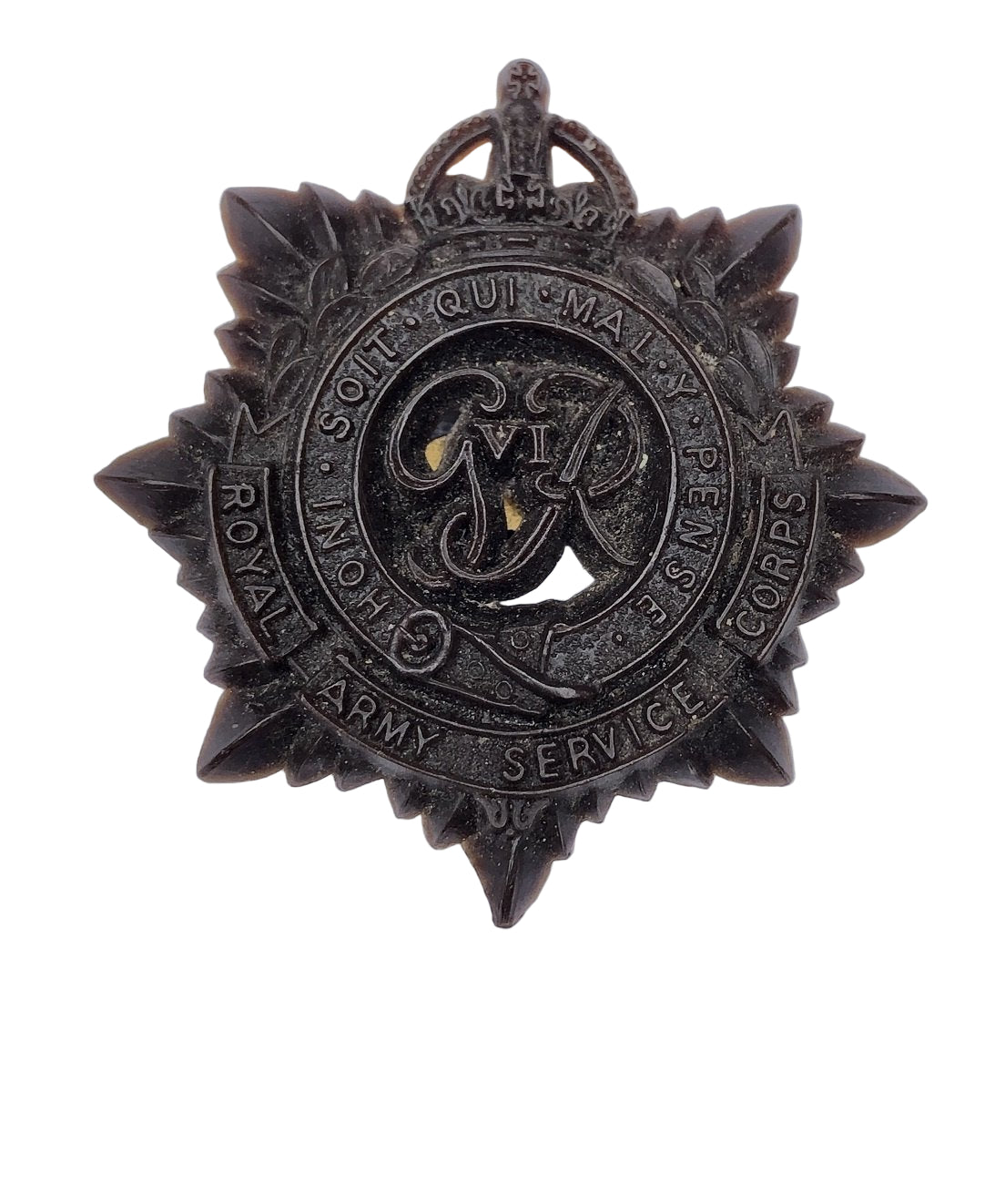 Plastik cap badge Royal Army Service Corps