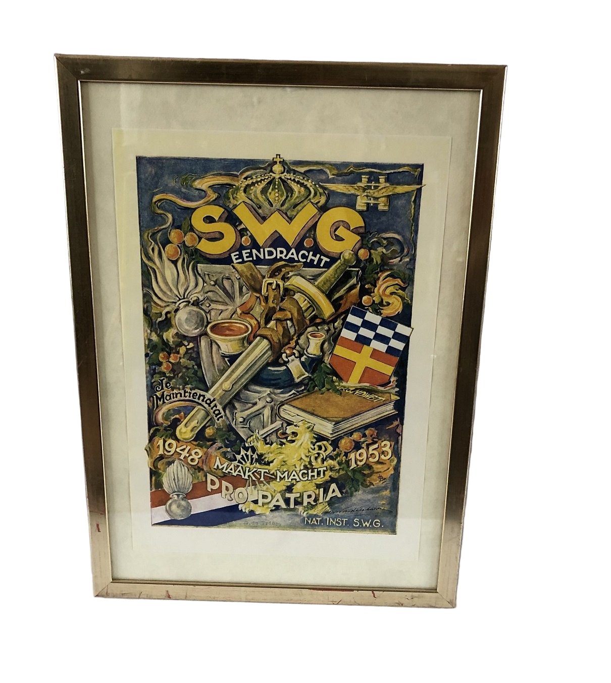 Ingelijste prent SWG