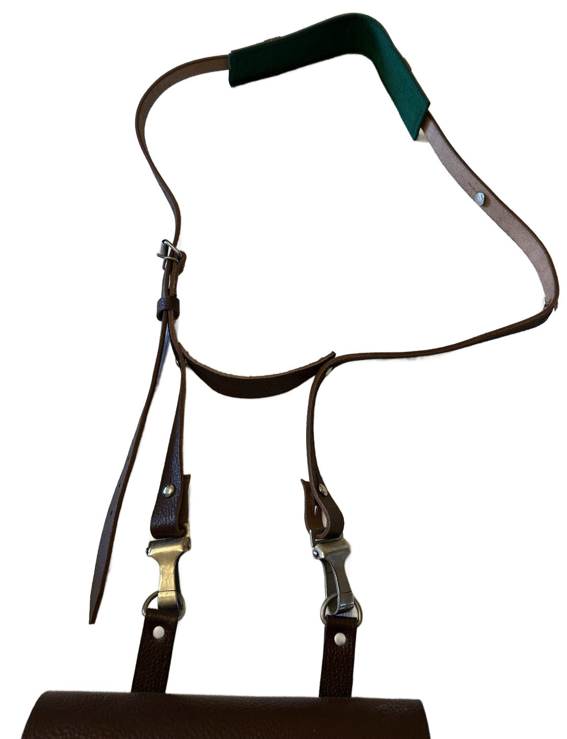 Bruin lederen kaartentas