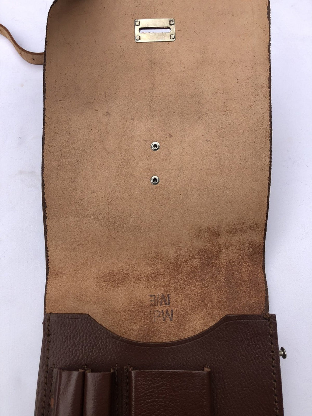 Bruin lederen kaartentas MDI