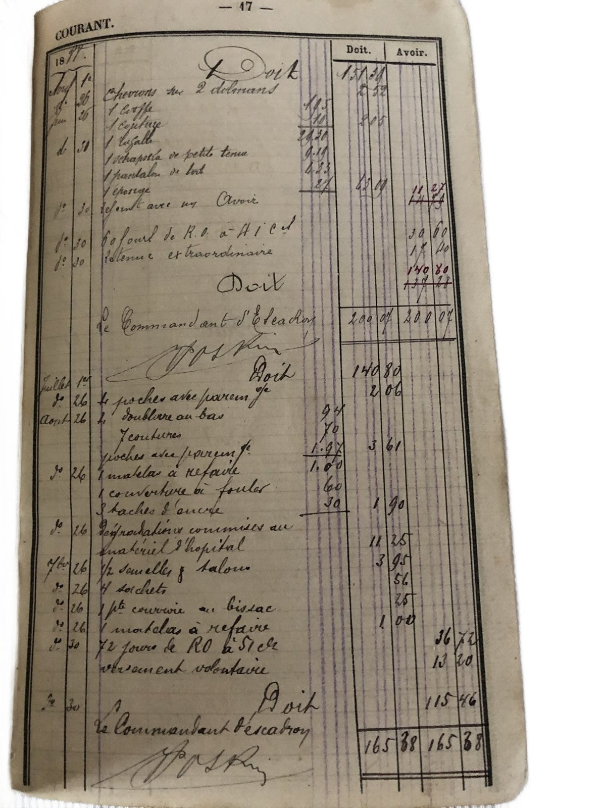 Livret Cavalerie 1886