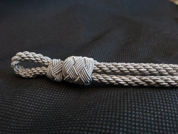 Zilveren pet koord hover image