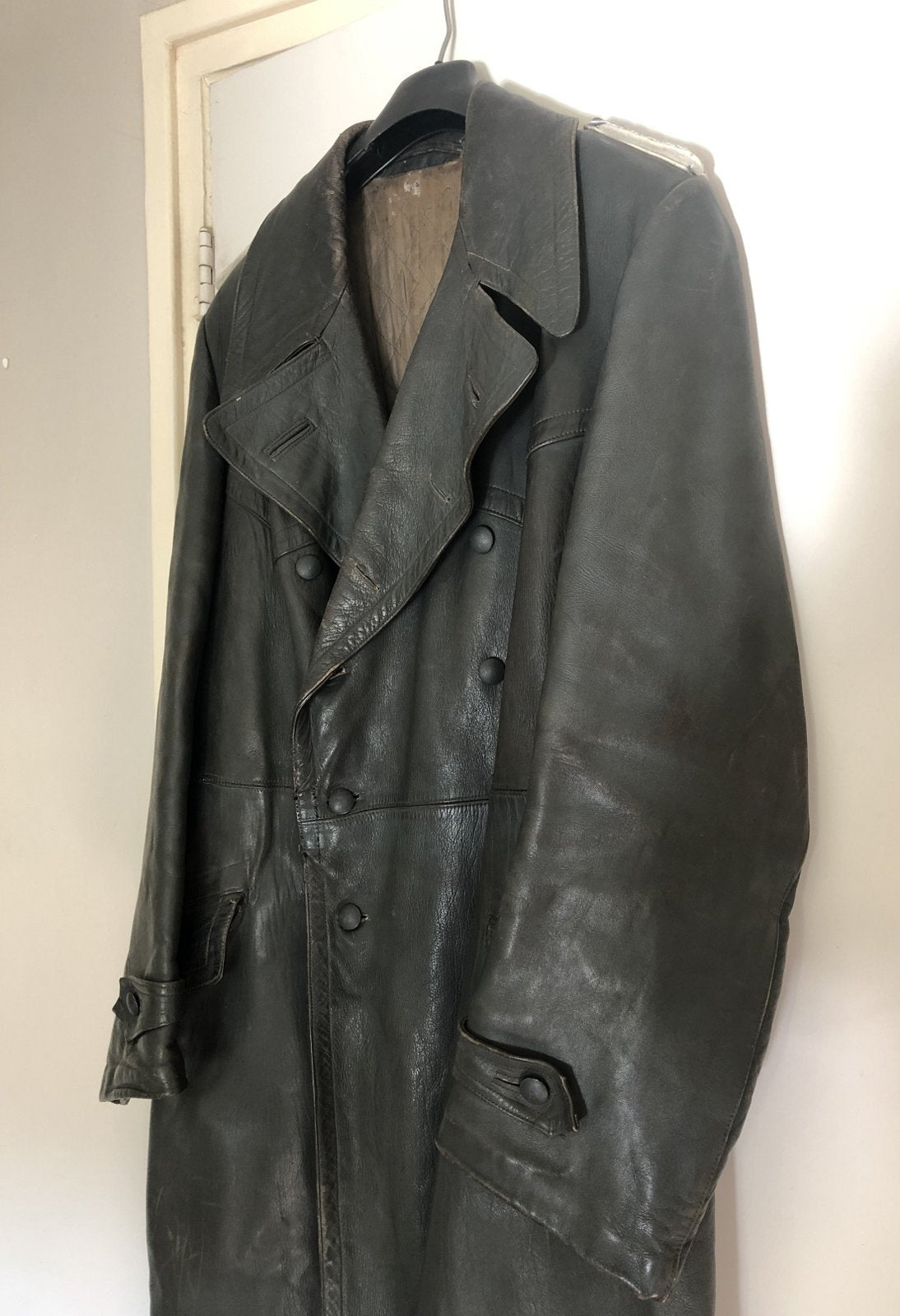 Lederen Officiers mantel