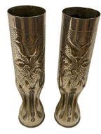 1 paar Bewerkte verchroomde  hulzen wo1