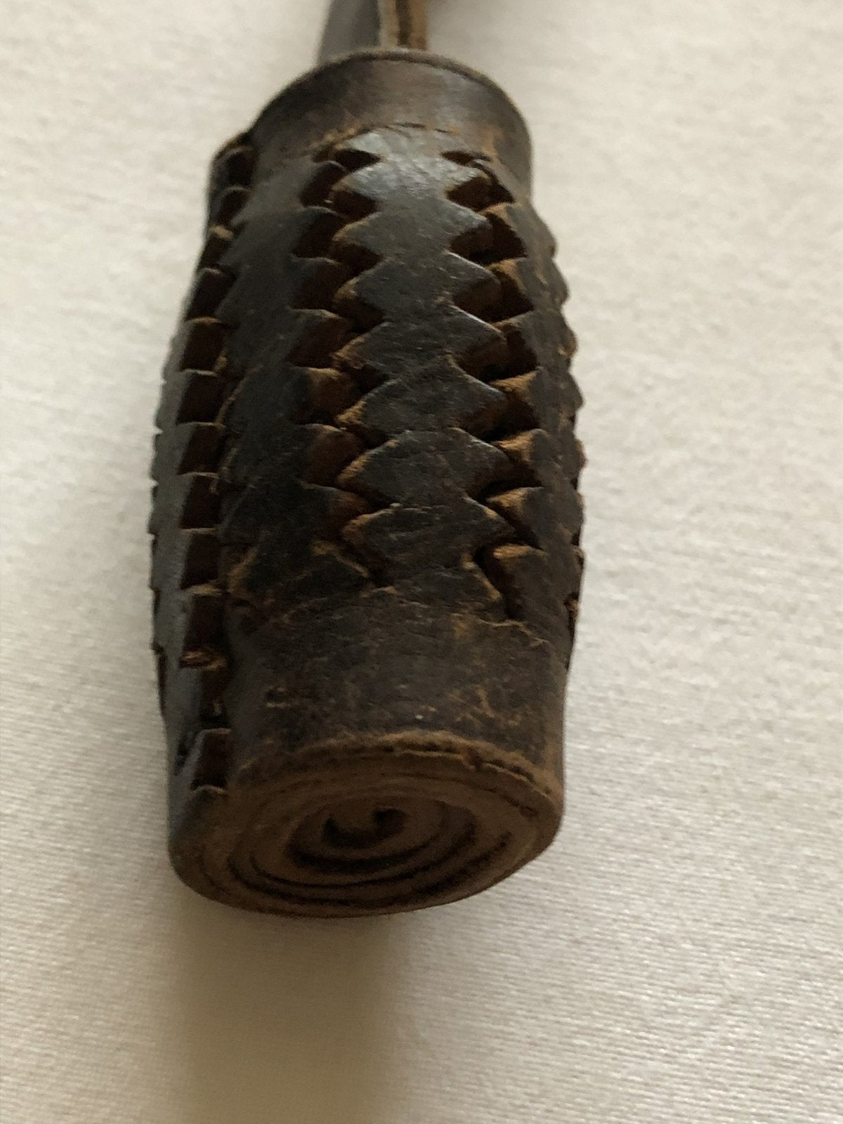 Bruin lederen sabelkwast