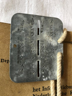 Oorlogszakboekje 2e Regiment Veld-  Artillerie  +naamplaatje 1938