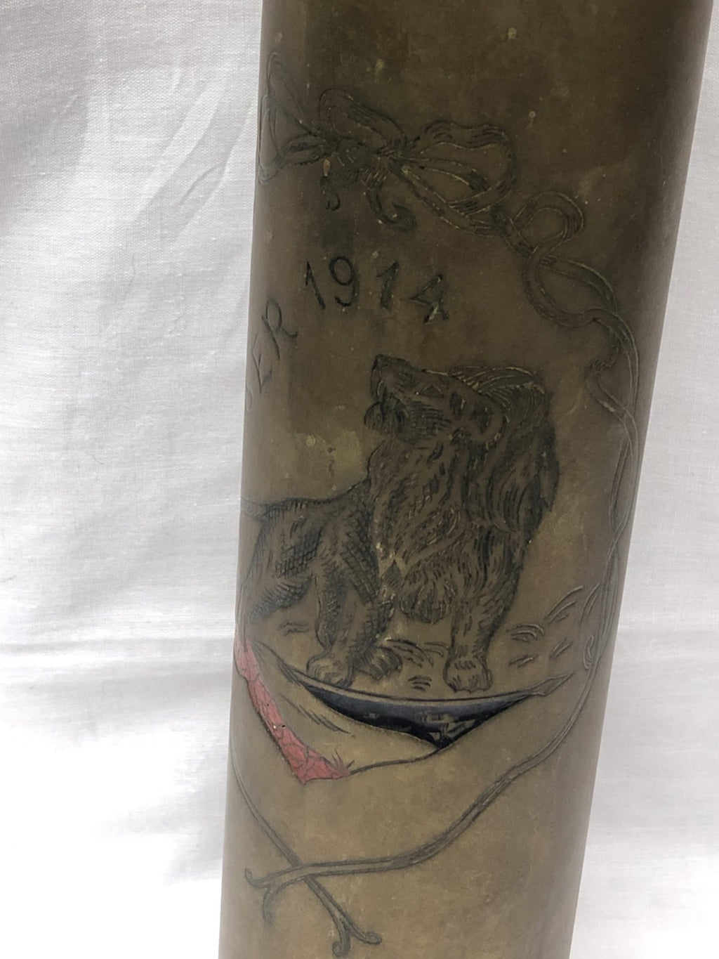 2x Koperen hulzen Slag om de Yser  1914-1918