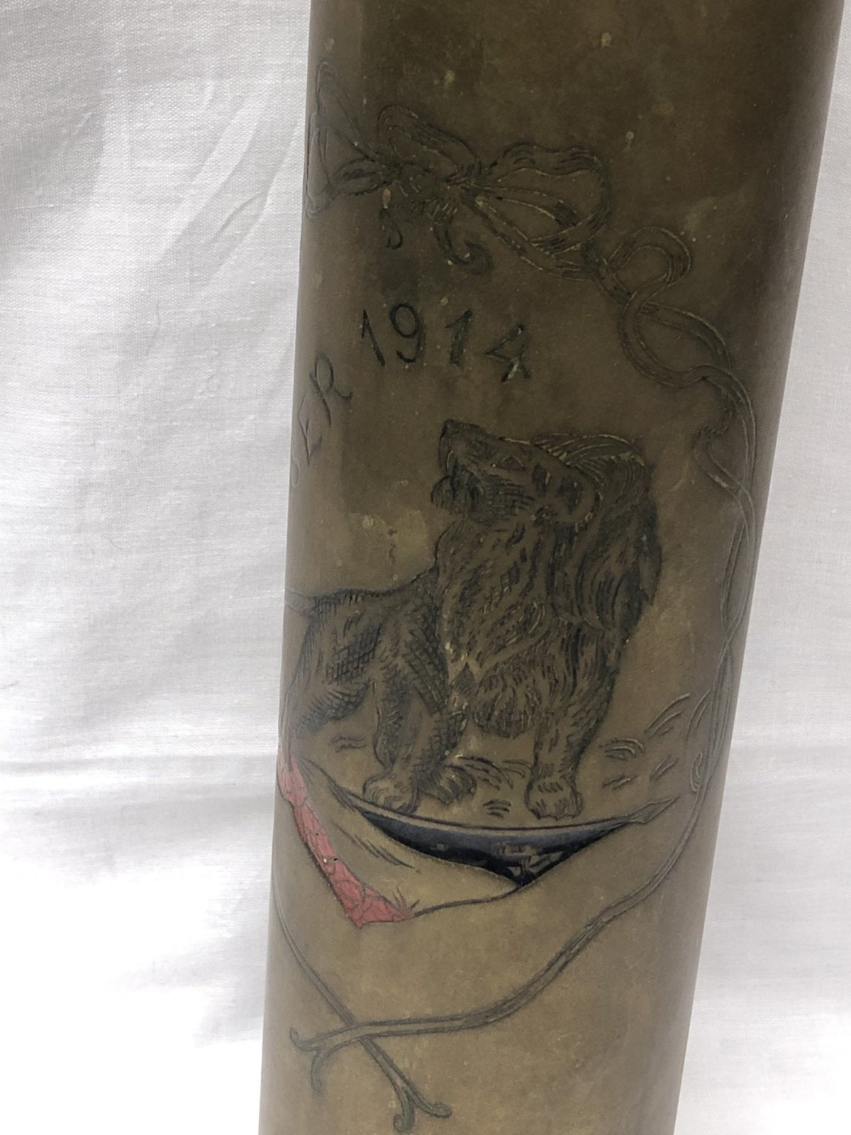 2x Koperen hulzen Slag om de Yser  1914-1918