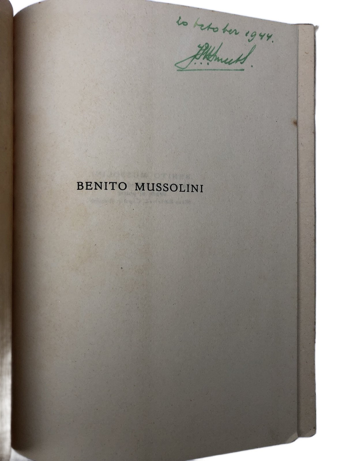 De Amsterdamse Keurkamer- Benito Mussolini