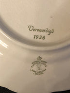 Plateel bord - 't is Oranje en 't  blijft Oranje 31 januari 1938