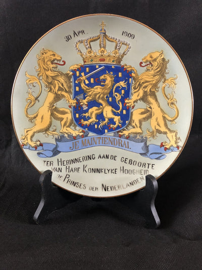 Plaque commémorative pour la naissance de la princesse Juliana le 30 avril 1909