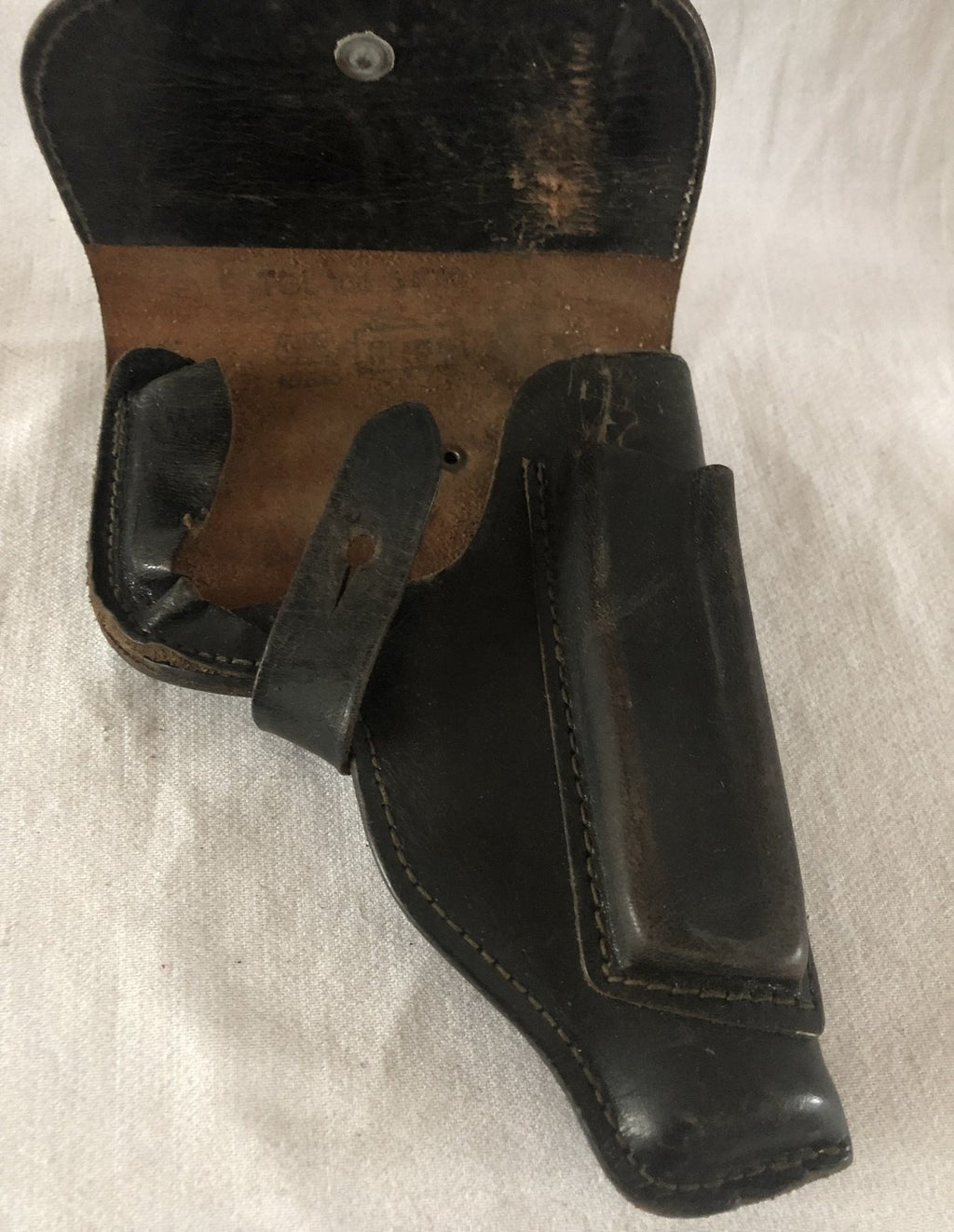 Zwart lederen holster