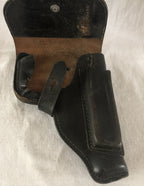 Zwart lederen holster