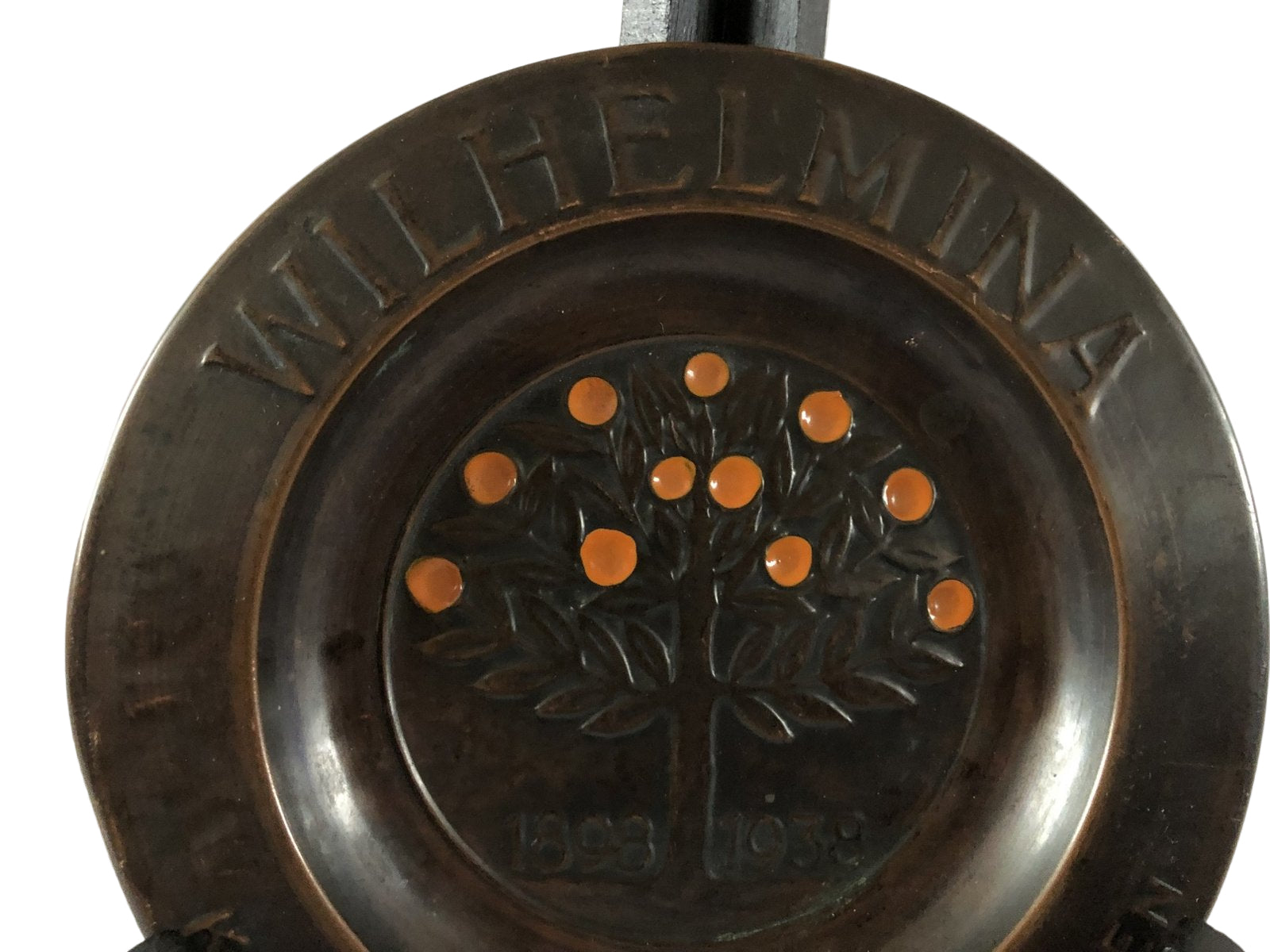 Metalen bordje Wilhelmina Koningin der Nederlanden