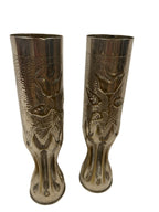 1 paar Bewerkte verchroomde  hulzen wo1