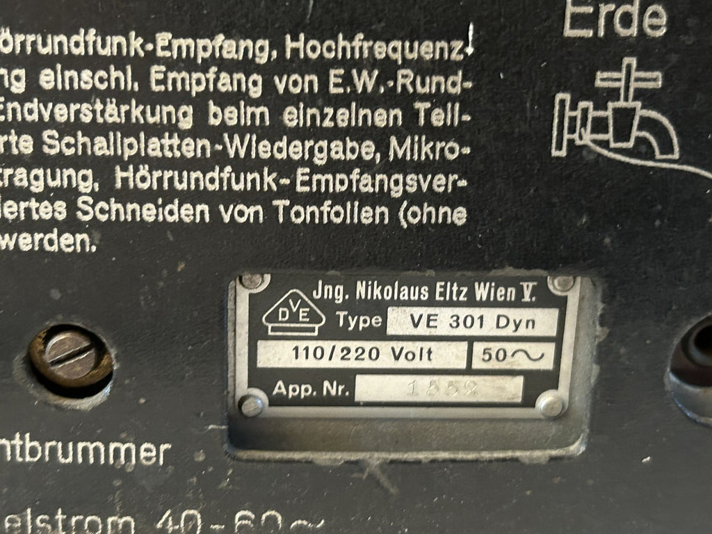 Deutsche Volksempfänger  VE 301 DYN  ww2