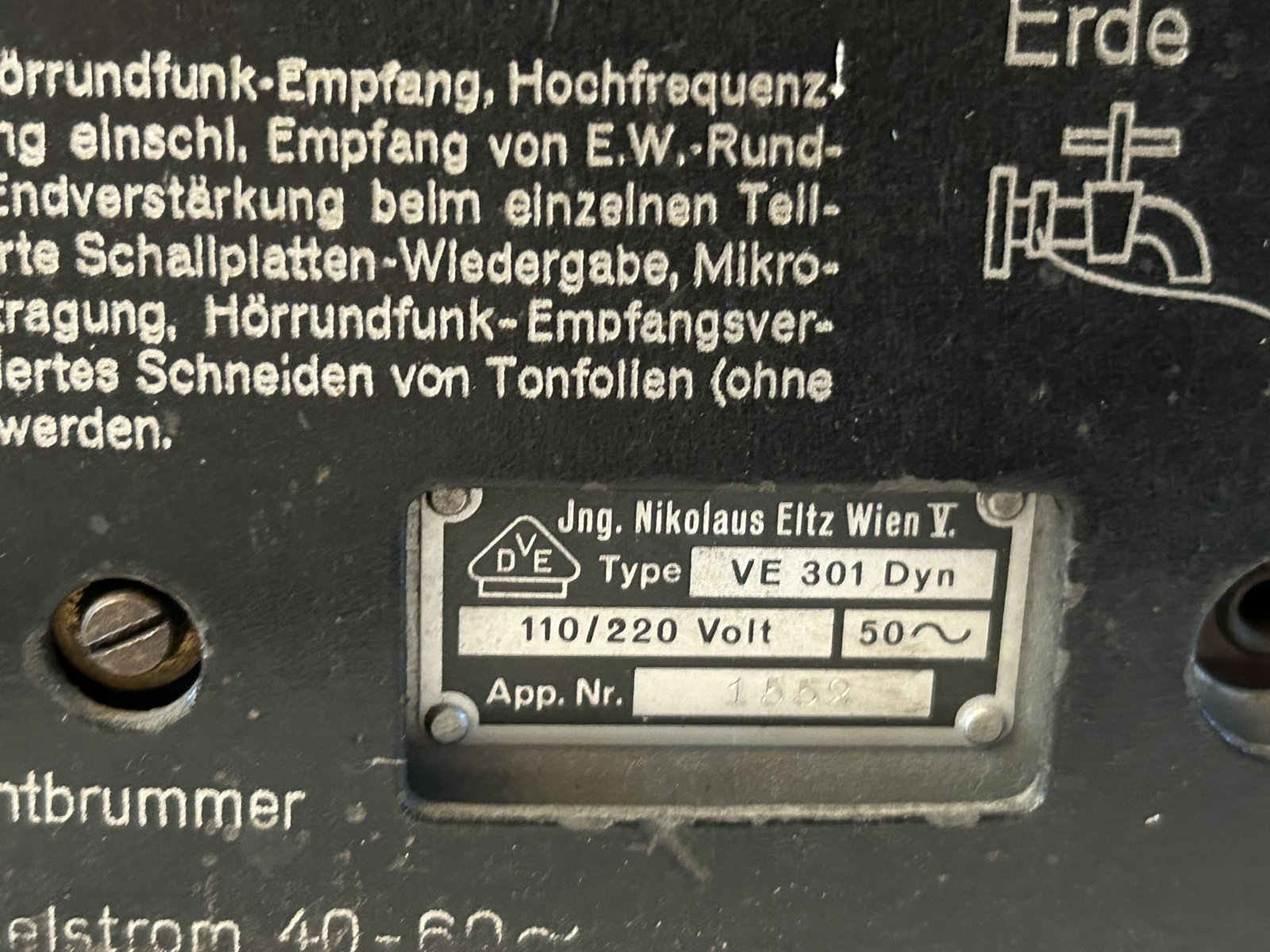 Deutsche Volksempfänger  VE 301 DYN  ww2