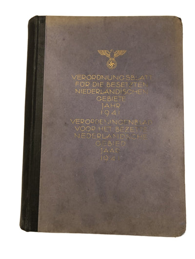 Boek: Verordnungsblad für die besetzen Niederländischen gebiete Jahr 1941