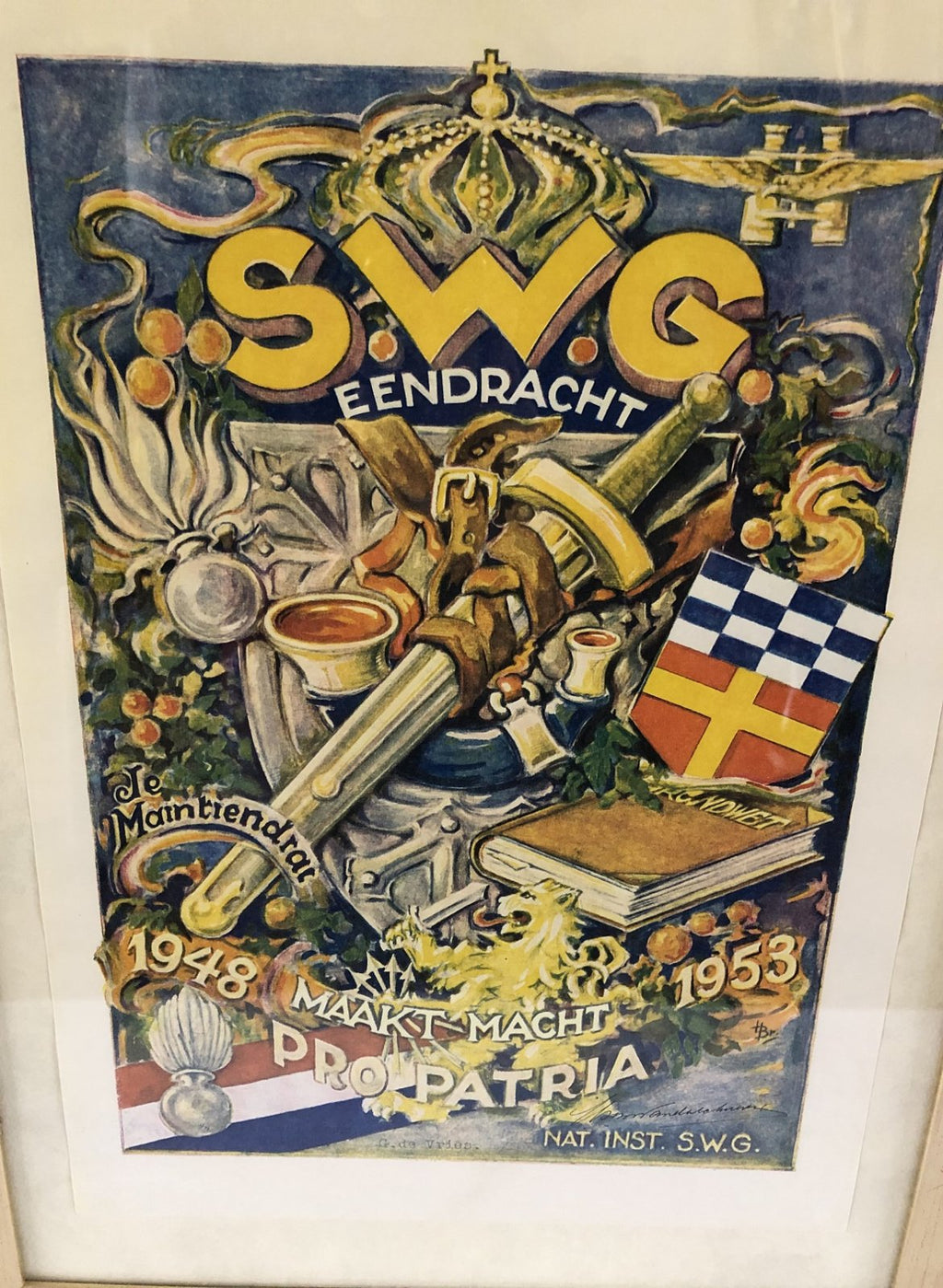 Ingelijste prent SWG