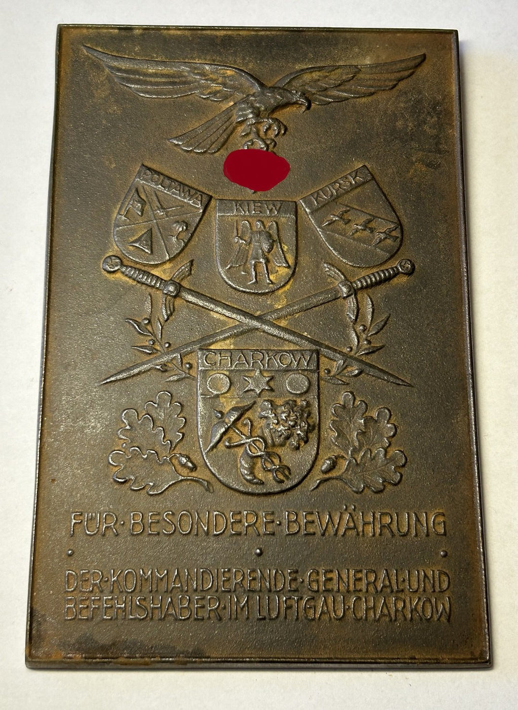 Ehrenplakette des Luftgau Charkow