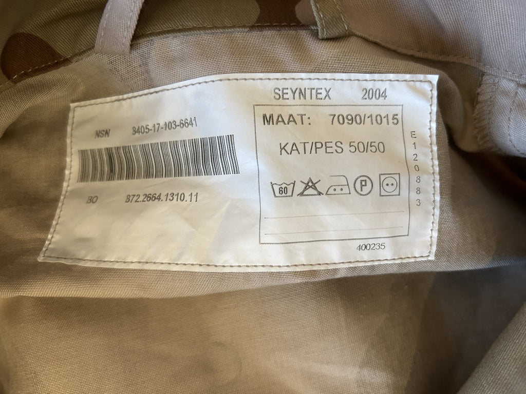 KL Desert camouflage basisjas maat 7090/1015