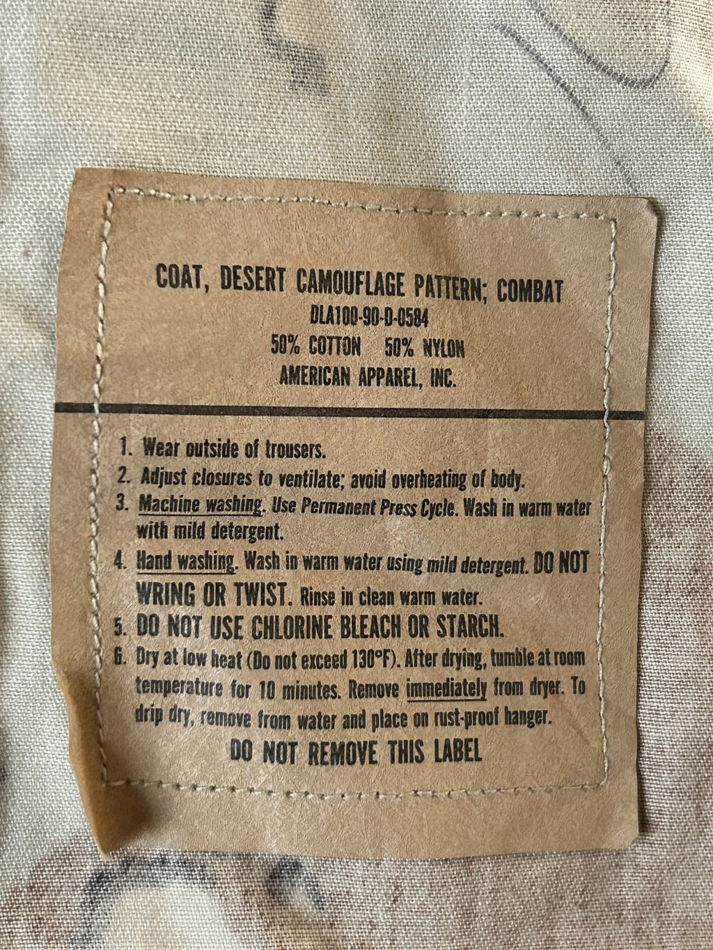 US Gevechts jasje Desert Storm Choclate chip camouflage