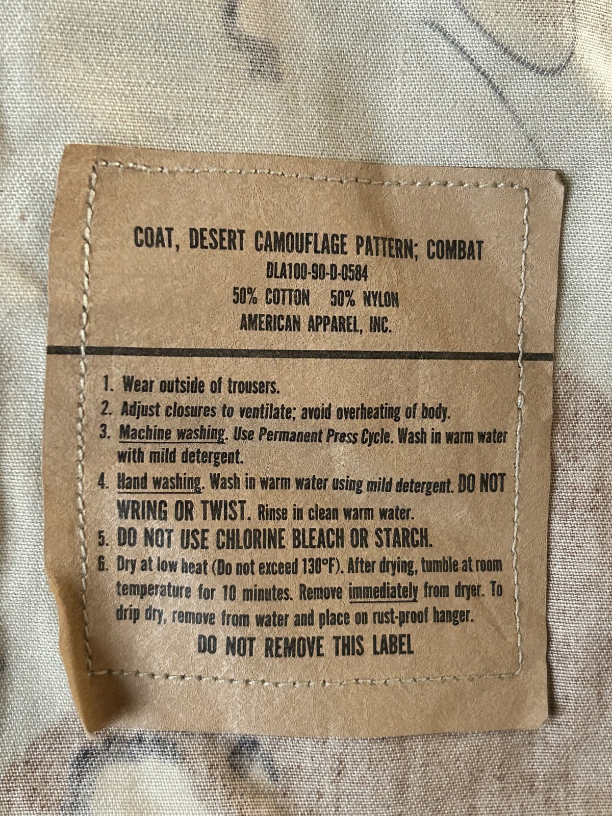 US Gevechts jasje Desert Storm Choclate chip camouflage