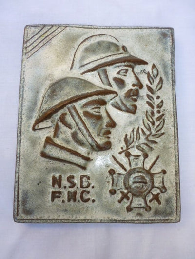 Plaque belge pour les vétérans de la Première Guerre mondiale